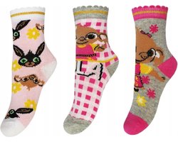 Bing Bunny - Bing Bunny sokken- 3 paar- meisjes- maat 19/22