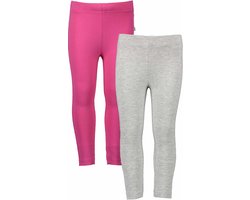 Blue Seven 2 pack BIO BASIC zomer Legging Roze, Grijs - Maat 110