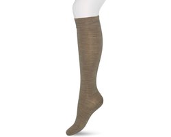 Bonnie Doon - Dames - Kniekousen - Wool/Cotton Knee-High - Bruin melee/Taupe heather - 39/42