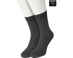 Bonnie Doon Set Katoenen Glitter Sokken Dames Zwart/Zilver maat 36/42 - Set met 2 paar Sokken - Glitter Subtiel - Katoen met zachte Lurex - Zachte Sokken - Gladde Naden - Perfecte Pasform - 2 pack - Multipack - Zwart/Zilver - OL05113802.141