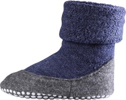 Cosyshoe Slofsokken voor meisjes en jongens comfortabel warm winter antislip ondoorzichtig zacht mid-rise met vilten zool zonder motief met noppen Merinowol Blauw Kinderen sokken - Maat 27-28