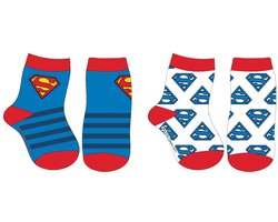 Duo pack baby sokjes Superman wit/blauw maat 68/74