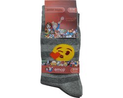 Emoji Meisjessokken- Multipack 2x 3 paar kousen - maat 35/38 - leuke smiley print