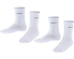Esprit Foot Logo 2-Pack duurzaam organisch katoen multipack kindersokken meisjes jongens wit - Maat 31-34