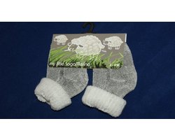Eureka merino wollen babysokjes S1- unisex - grijs - 4/9 maanden