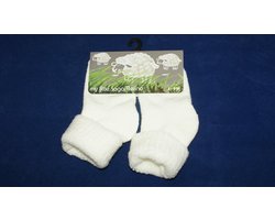 Eureka merino wollen babysokjes S1 - unisex - wit - 4/9 maanden
