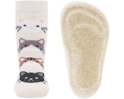 Ewers antislip sokken poesjes beige