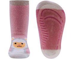 Ewers antislip sokken roze met alpaca