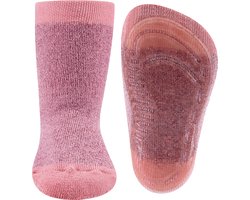 Ewers antislip sokken roze met glitterdraad