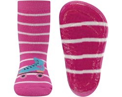 Ewers Antislipsok - Fuchsia Roze & Witte Strepen - Rollerskates Lichtblauw - Elastisch - Siliconenzool-31/34