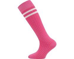 Ewers Kniekous Meisjes - Fuchsia Donkerroze - Ribpatroon & Witte Strepen - Elastisch-27/30