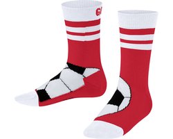 FALKE Active Soccer anatomische pasvorm katoen lyocell kindersokken meisjes jongens rood - Maat 23-26