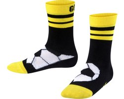 FALKE Active Soccer anatomische pasvorm katoen lyocell kindersokken meisjes jongens zwart - Maat 35-38