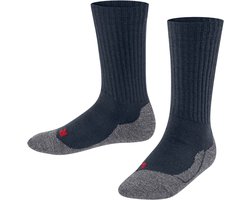 FALKE Active Warm anatomische pluche zool merinowol functioneel garen kindersokken meisjes jongens blauw - Maat 23-26