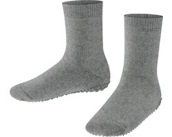 FALKE Catspads antislip noppen katoen merinowol huissokken kinderen grijs - Maat 19-22