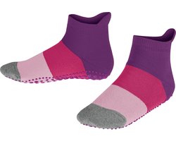 FALKE Colour Block antislip noppen katoen huissokken kinderen blauw - Maat 23-26