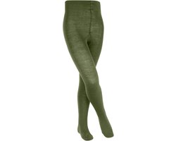 FALKE Comfort Wool dik eenkleurig wol panty kinderen groen - maat 110-116