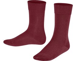 FALKE Comfort Wool eenkleurig wol sokken kinderen rood - maat 31-34