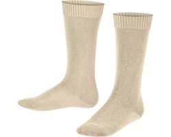 FALKE Comfort Wool lang eenkleurig wol kniekousen kinderen beige - maat 39-42