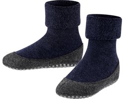 FALKE Cosyshoe Minis Noppen op de zool wol huissokken kinderen blauw - maat 23-24
