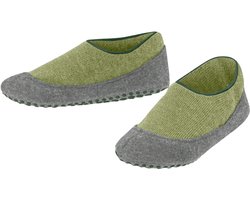 FALKE Cosyshoe Noppen op de zool wol huissokken kinderen groen - maat 33-34