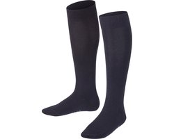 FALKE Family duurzaam katoen kniekousen kinderen blauw - Maat 31-34