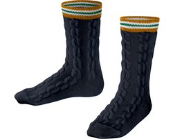 FALKE Preppy Cable gedessineerd wol sokken kinderen blauw - maat 39-42