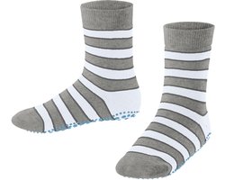 FALKE Simple Stripes met anti-slip noppen katoen huissokken kinderen grijs - maat 31-34