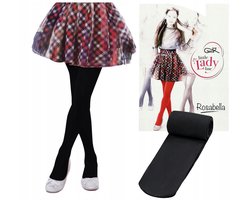 Gatta – Kinderpanty Meisjes – 60 DEN – Zwart – Met Katoen – Feest Panty – Maat 140 / 146 ( 1 stuks )