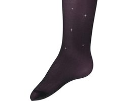 Glitterpanty donkerblauw met zilveren glitters-110/116