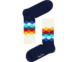 Happy Socks Faded Diamond Sock - unisex sokken - Unisex - Maat: 41 - 46