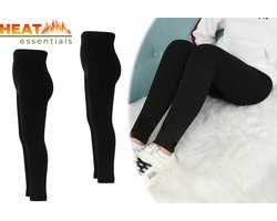 Heat Essentials - Fleece Legging Kinderen - Fleece Panty - 2 Stuks - Zwart - 92-98 - Thermokleding Kinderen - Thermolegging Kinderen - Dikke Fleece Legging - Thermo Ondergoed - Thermo Legging - Thermo Broek