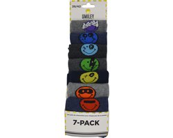 HEREN/MANNEN HAPPY SMILEY SOCKS- MULTIPACK- 7 PAAR SOKKEN- EYES- 39/42