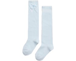 iN ControL 2pack licht blauwe kniesokken met strik maat 15/17