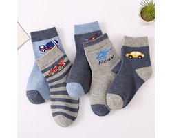 Jongenssokken, kindersokken van puur katoen, babysokken, 5 paar S 21-23