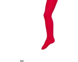 Katoenen kindermaillot - effen - rood - maat 110-116