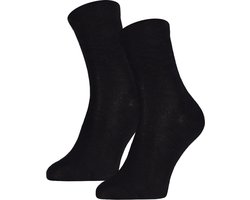 Katoenen kindersokken effen – Black – 39-42