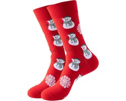 Kerstsokken - 8 - 10 jaar "frosty the snowman"-kindersokken-Kerst-Kerstmis-kado-gift-cadeau