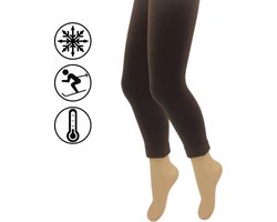Kinder Thermolegging - Donkerbruin - Maat 122-128