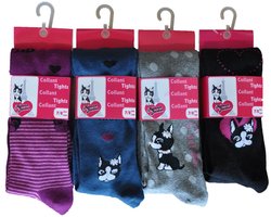 KINDERCOLLANT FANTASIE- 3 PAAR - MAAT 5-6 JAAR-VERSCHILLENDE PRINTS MET KATTEN