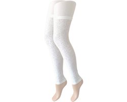 Kinderlegging - Gebloemd motief - Wit - Katoen - Maat 158-164