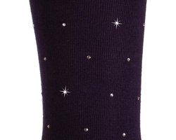 Kindermaillot donkerblauw met strass-122/128