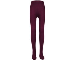 Kindermaillot effen Wijnrood/Bruin- 92/98