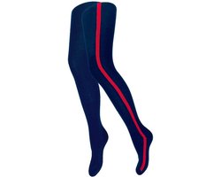 Kindermaillot - Streep - Marine/Rood - Maat 98/104