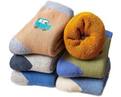 Kinderthermosokken - dik gevoerde sokken voor jongens en meisjes - winterthermosokken - 5 paar -M