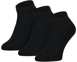 Korte sportsokken van katoen 3-paar – Black – 35-38
