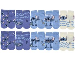 Lilo & Stitch Sneaker Sokken - Maat 27/30 - 10 Paar - 2 x 5-Pack - Multicolour - Meisjes
