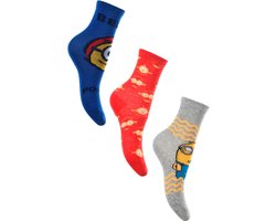 Minions - sokken Minions - Rise of Gru - jongens - 3 paar - maat 23/26