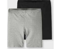 NAME IT NKFVIVIAN 2P SOLID SHORT LEGGING NOOS Meisjes Legging - Black Grey Melange