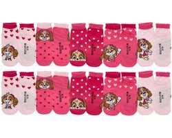 Paw Patrol Sneaker Sokken - Maat 31/34 - 10 Paar - 2 x 5-Pack - Roze - Meisjes